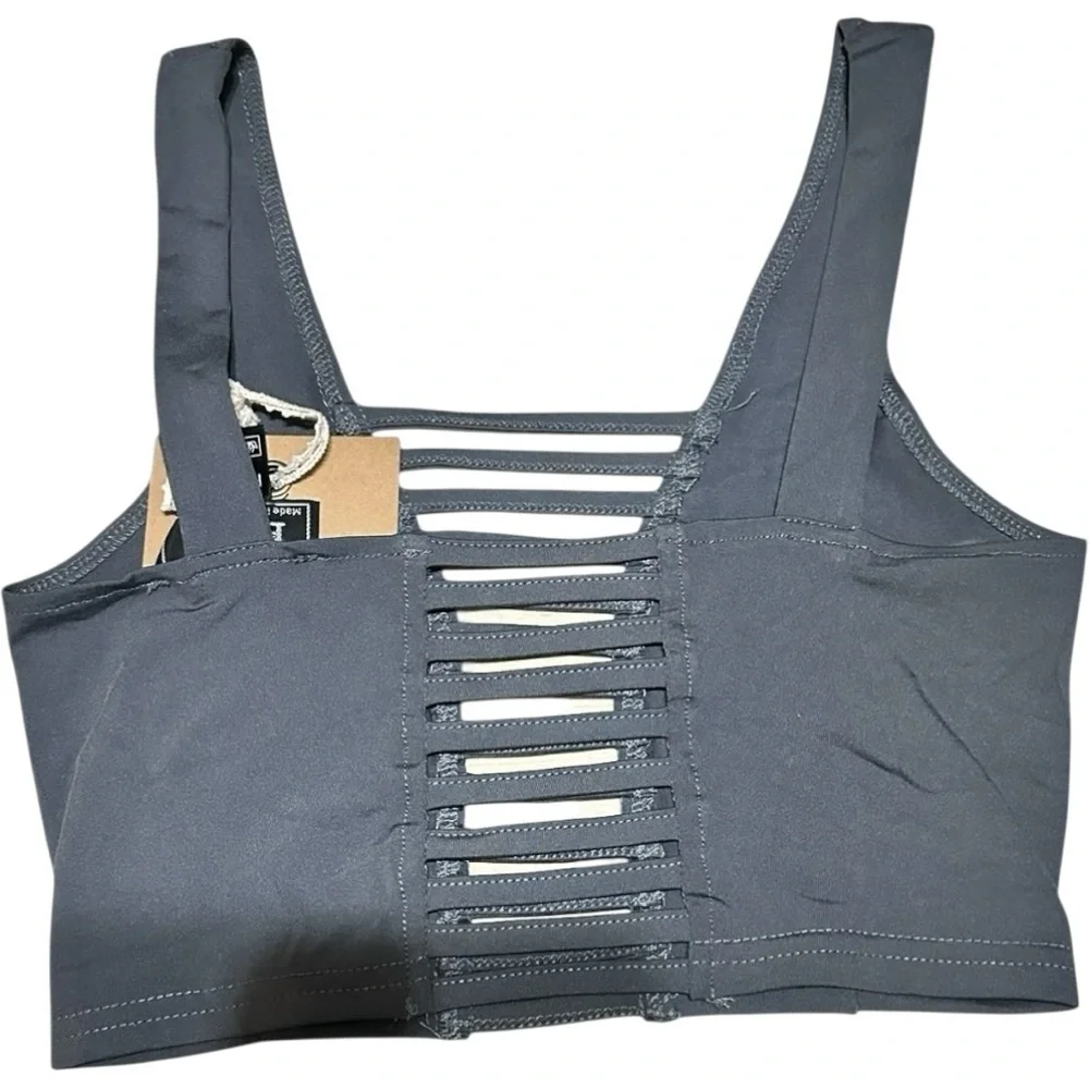 Gray Strappy Bralette Women's Size Small - Picture 4 of 9